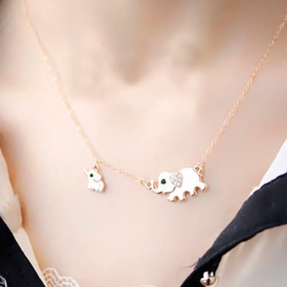 Cute4less2012 Jewelry - 🐘 Boho Mama with Baby Elephant Gold Choker